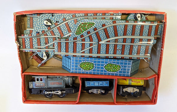 1950's Masudaya (MT) Jaan Tin Litho Battery Operated MAGIC TRAIN SET