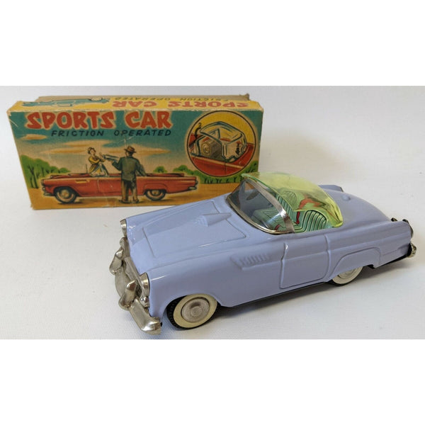 ULTRA RARE 1955 Nomura TN Japan Tin Friction Ford Thunderbird Sports Car in Box!