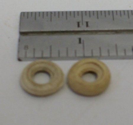 Pair of White Tires : Tootsie Toy Barclay Dinky . 5/8 in.