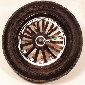 Hubley Motorcycle Black Tire Nickel Rim Classic Tin Toy Co