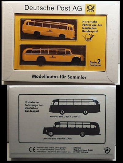 German HO Scale #2 Mercedes Buses : German Boxed Set