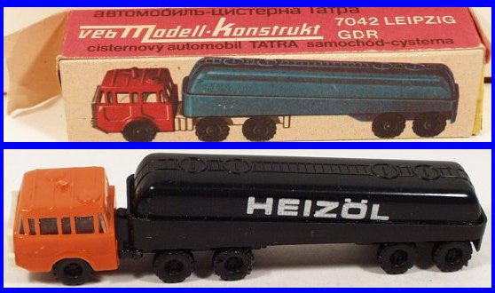 East German Oil Tank Truck Russian writing