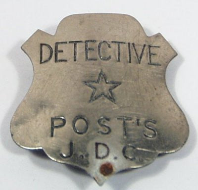 Post Premium Inspector Post's Early Detective Corps Badge Premium 1-5/8