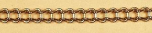 Chain for Erector Motor :   Under 1/4" or .230 wide with 6 links per inch.