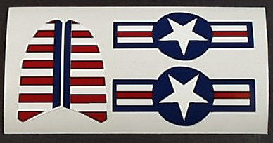Hubley Military Plane decals : Military Fighter Decal set