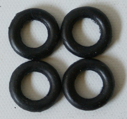 Diecast smooth black rubber tires : OD 5/8" ID 5/16th