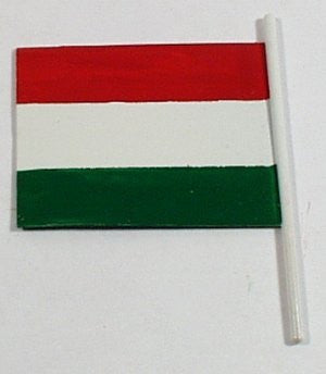 Toy Oceanliner & boat flag 1-1/8 in., pole is 1-3/4 in.