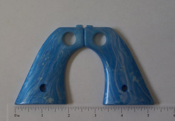 Nichols Stallion 45 Mark II  Bright Blue Pearlescent grips