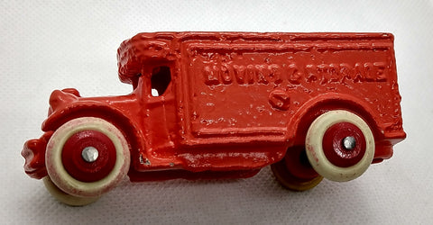 3-1/2" Restored cast small toy truck : 'Moving and Storage'