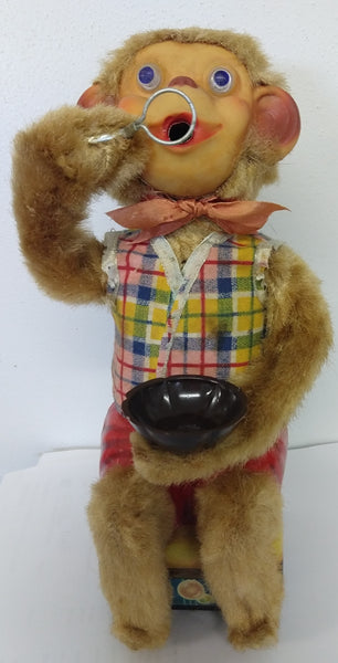 A toy Bubble Blowing Monkey, Alps, Japan 1950s. Toys - Toys A toy Bubble Blowing Monkey, Alps, Japan 1950s. Toys - Toys