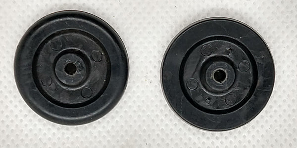 Original wheels 1"  Lot is for 2 wheels.  Hard plastic