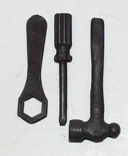 Miniature Toy Tool Set 2" Size aged.