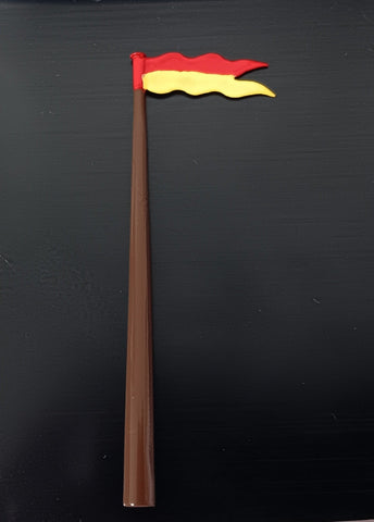 Boat brown tin mast with flag : Arnold Bing . 5"