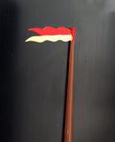 Boat brown tin mast with flag : Arnold Bing . 3-1/2"