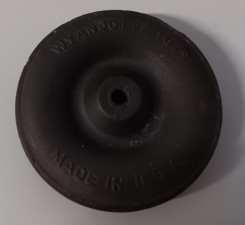 1-3/4" x 3/8" Wyandotte original Black rubber wheel
