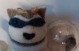 Raccoon Astronaut decoration.  6" with plastic helmet dome.