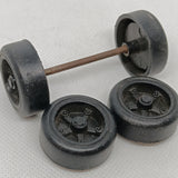 Vintage original wheels and one axle. 1-1/8"