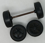 Vintage original wheels and one axle. 1-1/8"