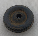 Original bakelite vintage toy truck wheels.  original condition.  1-7/8" Different size axle holes?