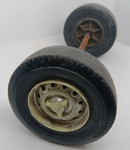 2-3/4" Vintage Mattel Wheels on Axle.  Embossed Mattel and 600x10