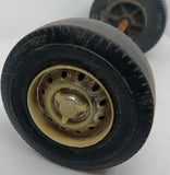 2-3/4" Vintage Mattel Wheels on Axle.  Embossed Mattel and 600x10