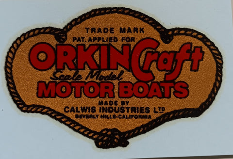 Orkin Craft Motor Boats Decal 2" version