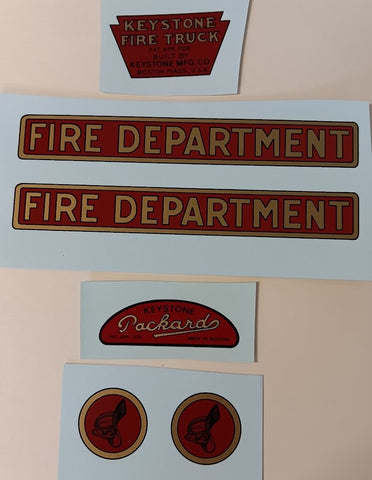 Keystone Fire Department Decal Set