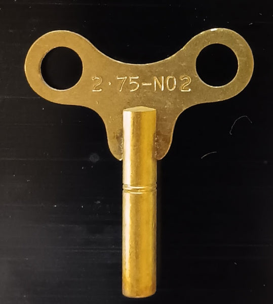 Vintage toy key : #2 Brass Metric square key 2.75