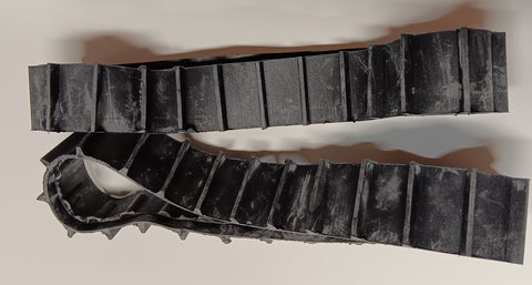 Vintage toy tracks :  16.5" x 1-1/8"  Rubber Treads Vintage Toy Truck and tank  Set of 2