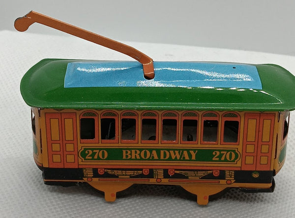 Tin toy Trolley Broadway 270 3" x 1-1/2"