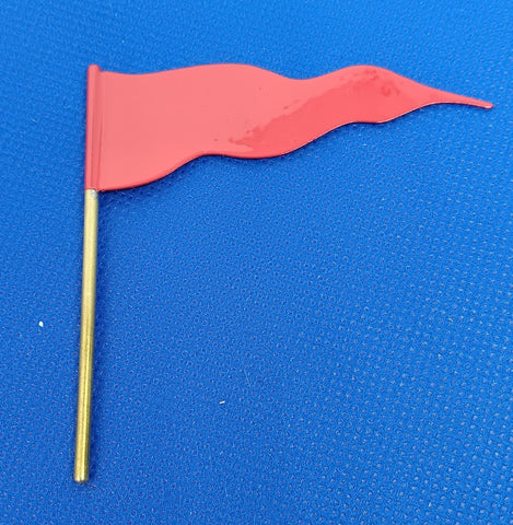 Large Painted Pennant Flag :  2-3/4' x 3"  (post)