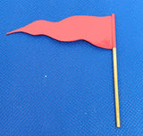 Large Painted Pennant Flag :  2-3/4' x 3"  (post)