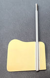 Orkin Battleship Brass Rudder 4-1/4" Rod.