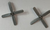 Yonezawa DC7 Airplane Propeller  Gray 1-3/8" dia.