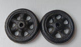 1 -1/2" Cast iron Arcade vintage toy wheels.  Lot of 2