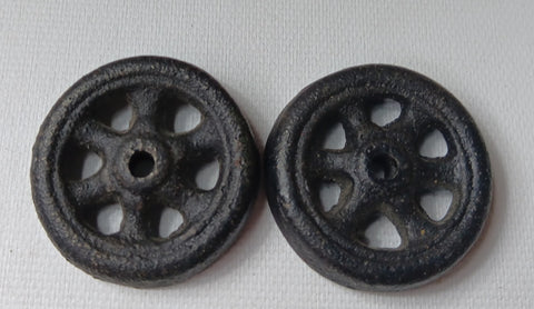 1 -1/2" Cast iron vintage toy wheels.  Lot of 2