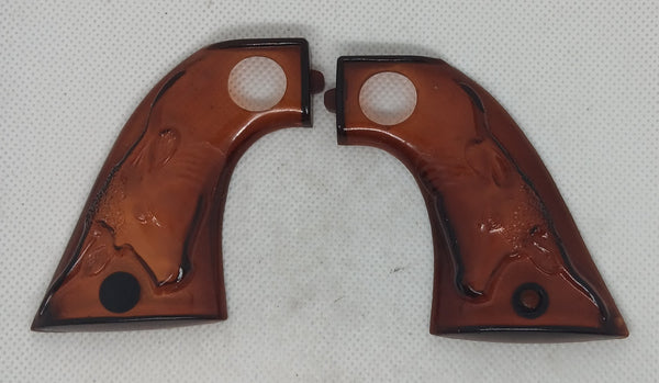 Amber Hubley Cowboy Steer Head cap gun Grips