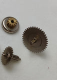 Lot of gears and spring. 3 Pieces