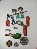 Lot of tin toy parts