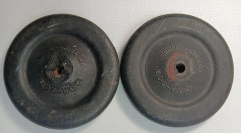 Cor-Cor original bakelite 3" wheels. Set of two only. 3 x  5/8"