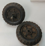 Original 2" toy truck tires and axle.  Buddy L Wyandotte etc.