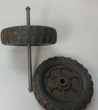 Original 2" toy truck tires and axle.  Buddy L Wyandotte etc.