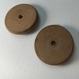 1-3/8" Original wooden toy wheels.  1-3/8 x 5/16" Lot of 2