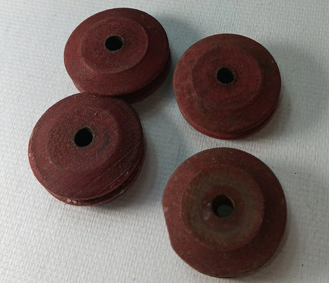 1" Hubley Wooden toy car hubs Original condition. Set of 4
