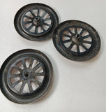 Lehmann, Bing etc original tin toy car wheels 1-9/16"x 1/8'