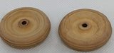 Two original 1-1/2" Cream wheels.  Hard rubber.