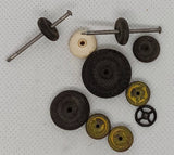 Lot of original toy wheels and hubs.  Various makes and sizes.