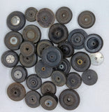 Large lot of original toy wheels and hubs.  Various makes and sizes.