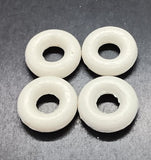 6/8" cream balloon tires set of four.