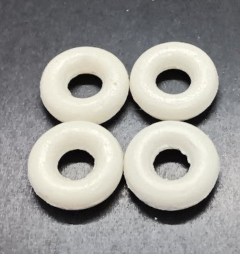 6/8" cream balloon tires set of four.